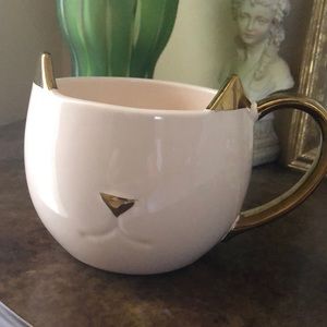 😻Pinky Up Adorable Purrrfect Chloe pink & gold metallic cat mug